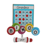 Personalized Bingo Christmas Ornament ~ Game Night Bingo Game Ornament