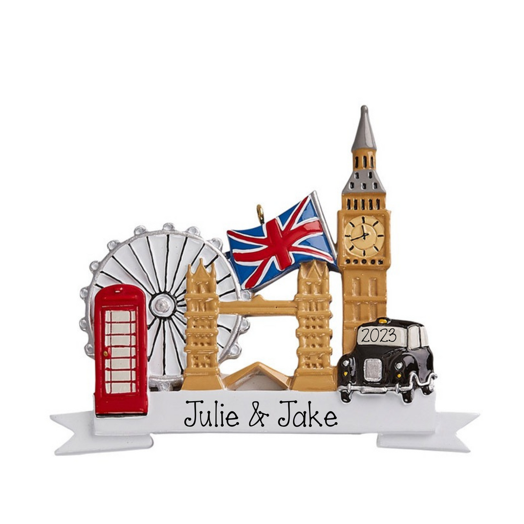 London Vacation - Personalized Christmas Ornament