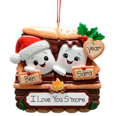 Personalized Smores Couples Christmas Ornament