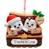 Personalized Smores Couples Christmas Ornament