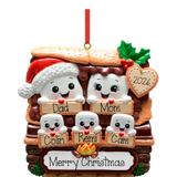 Personalized Family of 5 S’mores Christmas Ornament