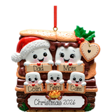 Personalized Family of 5 S’mores Christmas Ornament
