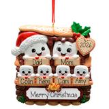 Personalized Family of 6 S’mores Christmas Ornament