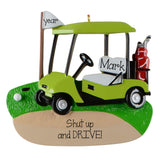 Golf Cart Christmas Ornament, Hand-Personalized Gift for Dad