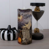 Happy Haunting Fiber Optic Candle