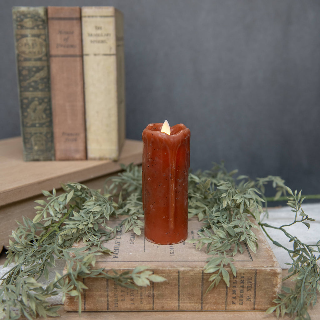 2X5" MOVING FLAME BRONZE PILLAR CANDLE