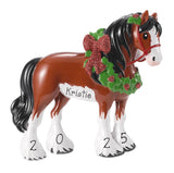 Clydesdale Horse Ornament ~ Personalized Horse Christmas Ornament