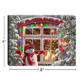 Merry and Bright 8x6 Lighted Tabletop Canvas