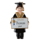 Personalized Male Graduate Christmas Ornament – Graduation Diploma Keepsake