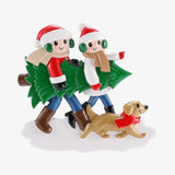 Personalized Couple & Dog Christmas Ornament – Christmas Tree Family Keepsake