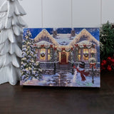 Twinkle Cottage 8x6 Lighted Tabletop Canvas