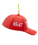 MAGA Hat Personalized Christmas Ornament ~ Make America Great Again Red Hat ~ President Trump 45,47