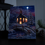 O Come Emmanuel 6x8 Lighted Tabletop Canvas