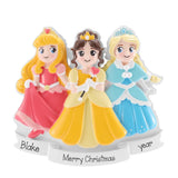 Personalized Three Princesses Christmas Ornament, Cute and Charming Christmas Gifts for Little Girls, Girly Keepsake