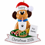 Personalized Dog’s First Christmas Ornament – Cookies for Santa Puppy Keepsake