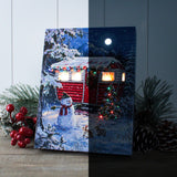 Snowy Retreat 6x8 Lighted Tabletop Canvas