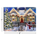 Twinkle Cottage 8x6 Lighted Tabletop Canvas