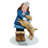 Personalized Dog Mom Christmas Ornament – Woman & Dog Keepsake