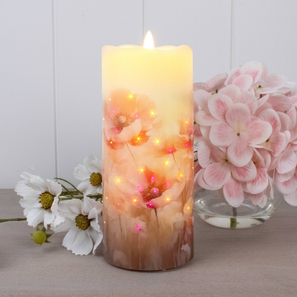 Poppy Dreams Fiber Optic Candle