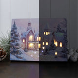 Pinkville Christmas 8x6 Lighted Tabletop Canvas