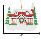 Personalized New Home Ornament ~ First Christmas In New Home ~ Red House