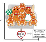 Family of 6 GINGERBREAD~Personalized Christmas Ornament