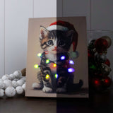 Little Christmas Surprise 6x8 Lighted Tabletop Canvas