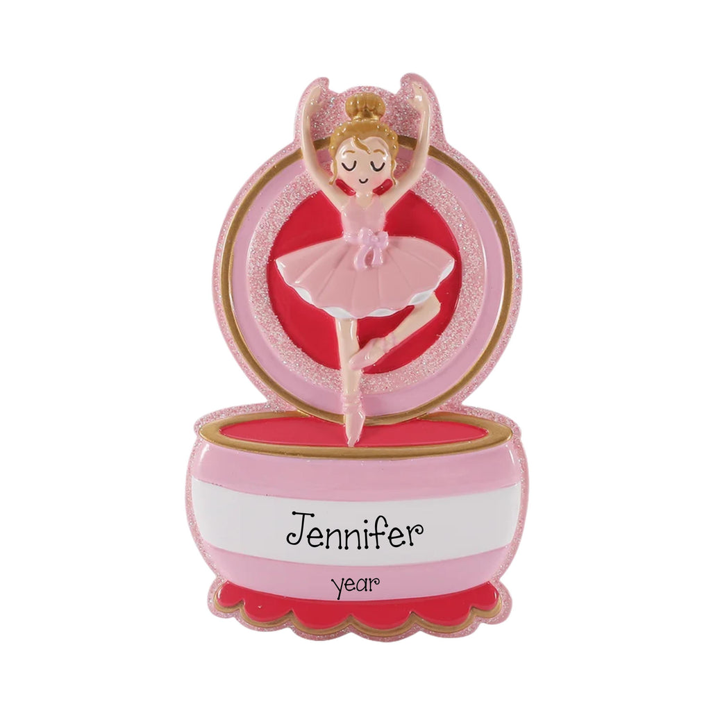Sweet Ballerina Music Box Christmas Ornament Pink Ballerina Music Box - Personalized Ballet Recital Keepsake, Ballet Teacher Gift