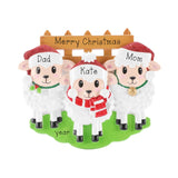 Personalized Sheep Christmas Ornament | Family Of 3 Keepsake