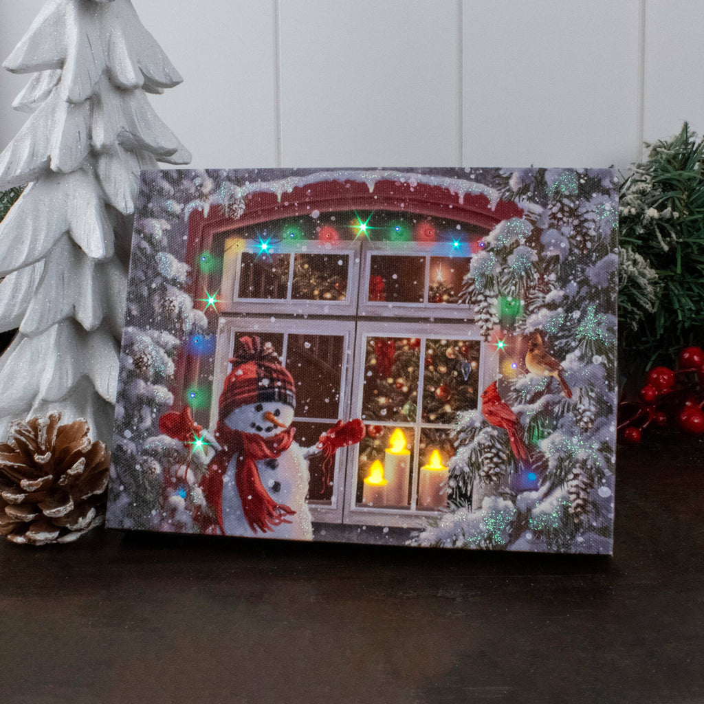 Merry and Bright 8x6 Lighted Tabletop Canvas