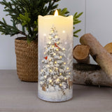 Woodland Christmas Fiber Optic Candle