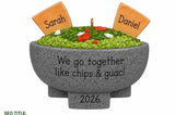 Personalized Chips & Guacamole Couple Christmas Ornament – Funny Couples Gift