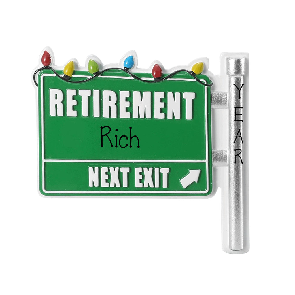 Retirement Next Exit Christmas Ornament ~ First Christmas Retired Ornament