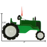 Green Tractor-Personalized Ornament