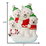 Personalized Dad with 3 KIDS ~ Family of 4 Ornament