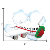 Personalized AIRPLANE Ornament~Vacation Ornament~Christmas Ornaments~Airplane~Hand Personalized Ornament~Travel Ornament~Ornament