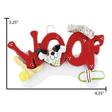 WOOF~Personalized Christmas Ornament