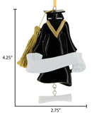 GRADUATION CAP and GOWN - Personalized Ornament