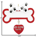DOG-Gone Cute -Personalized Christmas Ornament