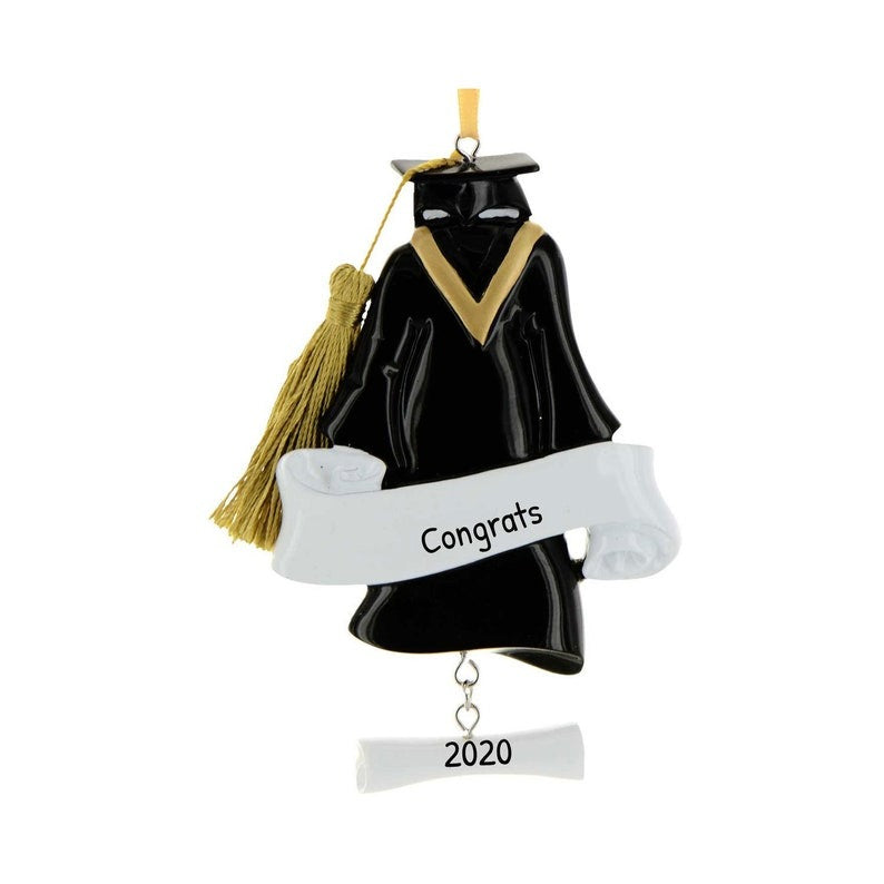 GRADUATION CAP and GOWN - Personalized Ornament