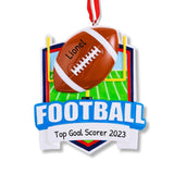 Football Christmas Ornament~Sports Ornament~Football Player Gift~Personalized Ornament~Custom Football Ornament~Football Team