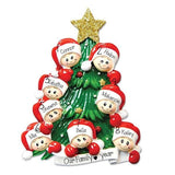 CHRISTMAS TREE~Family of 8~Personalized Ornament~Custom made~Hand Personalized Christmas Ornament