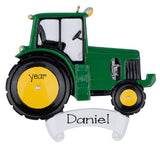 Personalized Green TRACTOR Ornament ~ Christmas Ornaments ~ Hand Personalized Ornament ~ Farming Ornament