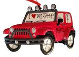 Personalized Red JEEP 4x4 off road Ornament ~ Off Road Utility Vehicle