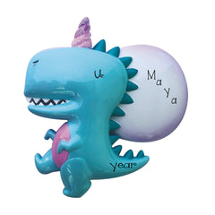 Personalized DINOCORN Christmas Ornaments