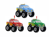 Personalized BLUE MONSTER TRUCK Ornament~Christmas Ornaments~Hand Personalized Ornament~Boy Ornament~Toddler Ornament
