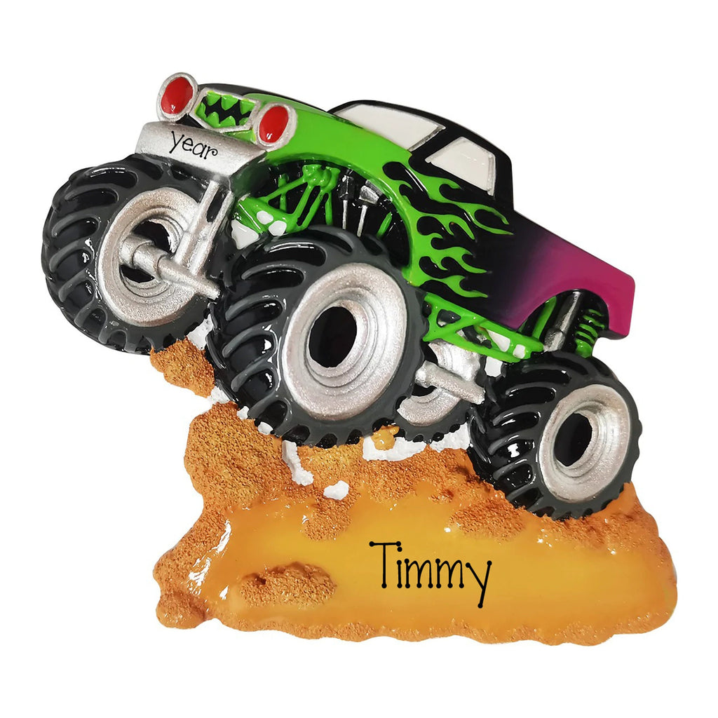 Personalized MONSTER TRUCK Ornament ~ Grave Digger Christmas Ornament ~ Monster Jam Ornament