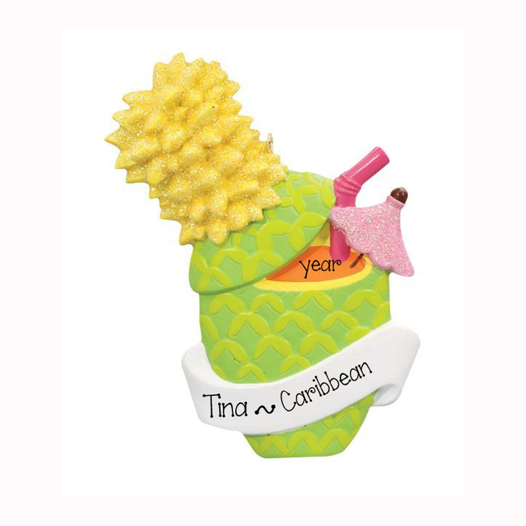 Personalized Tropical Drink Ornament~Christmas Ornaments~Tropical Vacation Ornament~Friends Ornament~Drinking Ornament