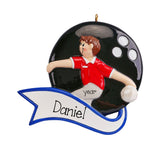 BOWLING Male Ornament~Christmas Ornaments~Bowling League~Hand Personalized Ornament~Ornament~Personalized Gifts~Male Bowler~Bowling Team