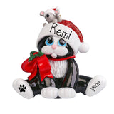 Tuxedo Cat Ornament~Personalized Cat Kitty Ornament~Black and white Cat Ornament~Custom Cat Ornament~Personalized Gift~Cat Lover Gift